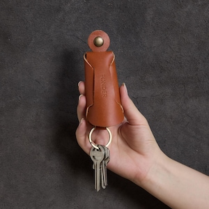 Origami Leather Key Holder – Minimalist & Personalized Design