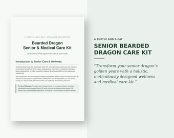 Senior Bearded Dragon Care Kit | MBD & Health Tracker (PDF)