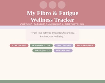 Registro de fibromialgia imprimible / Diario de bienestar para el SFC en PDF