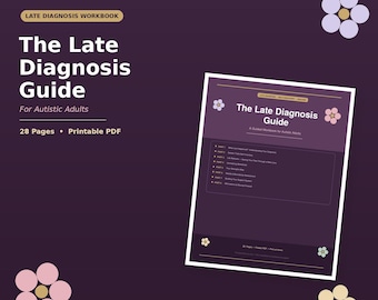 Late Diagnosis Autism Workbook Adult | Autistic Self Discovery