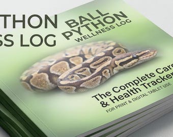 Ball Python Care Tracker, Husbandry Feeding Shedding Health Journal (PDF Download)