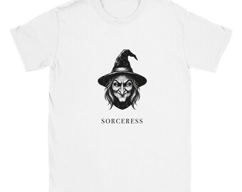 Sassy Witch T-Shirt, Sorceress Halloween Tee, Graphic Apparel