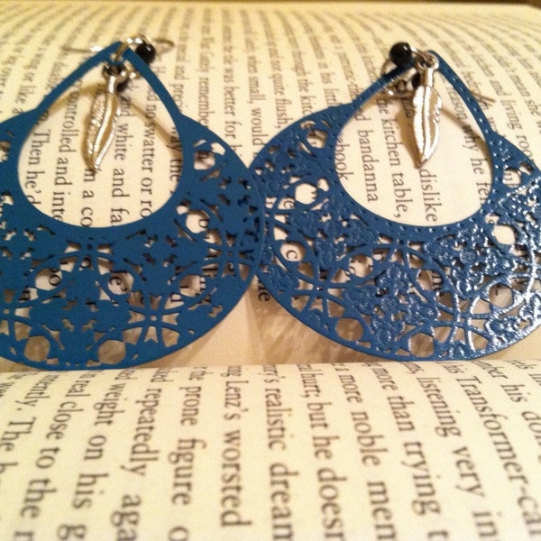 Teal earrings