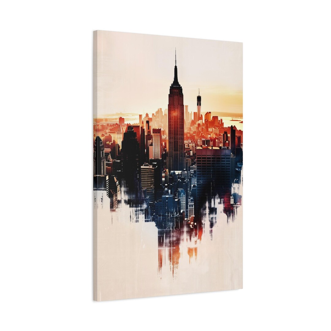 Empire State Building Canvas Print – Modern NYC Skyline Art - Etsy Canada