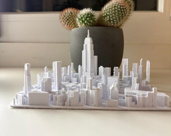 New York City 3D Druck – Empire State Building Miniatur – Skyline Modell Deko & Geschenk