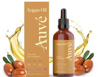 100ml Moroccan Argan Oil: Cold Pressed Pure Oil for Hair, Skin & Nails