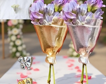 Broche florero DIY, mini clip para ramo, elegante broche para solapa con flores frescas o secas, accesorio para vestidos y trajes