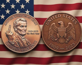 Final Cent-herdenkingsmunt 1909–2025, gegraveerd metaal Laatste Lincoln Penny Tribute Token, historisch herdenkingsmunt verzamelaarscadeau