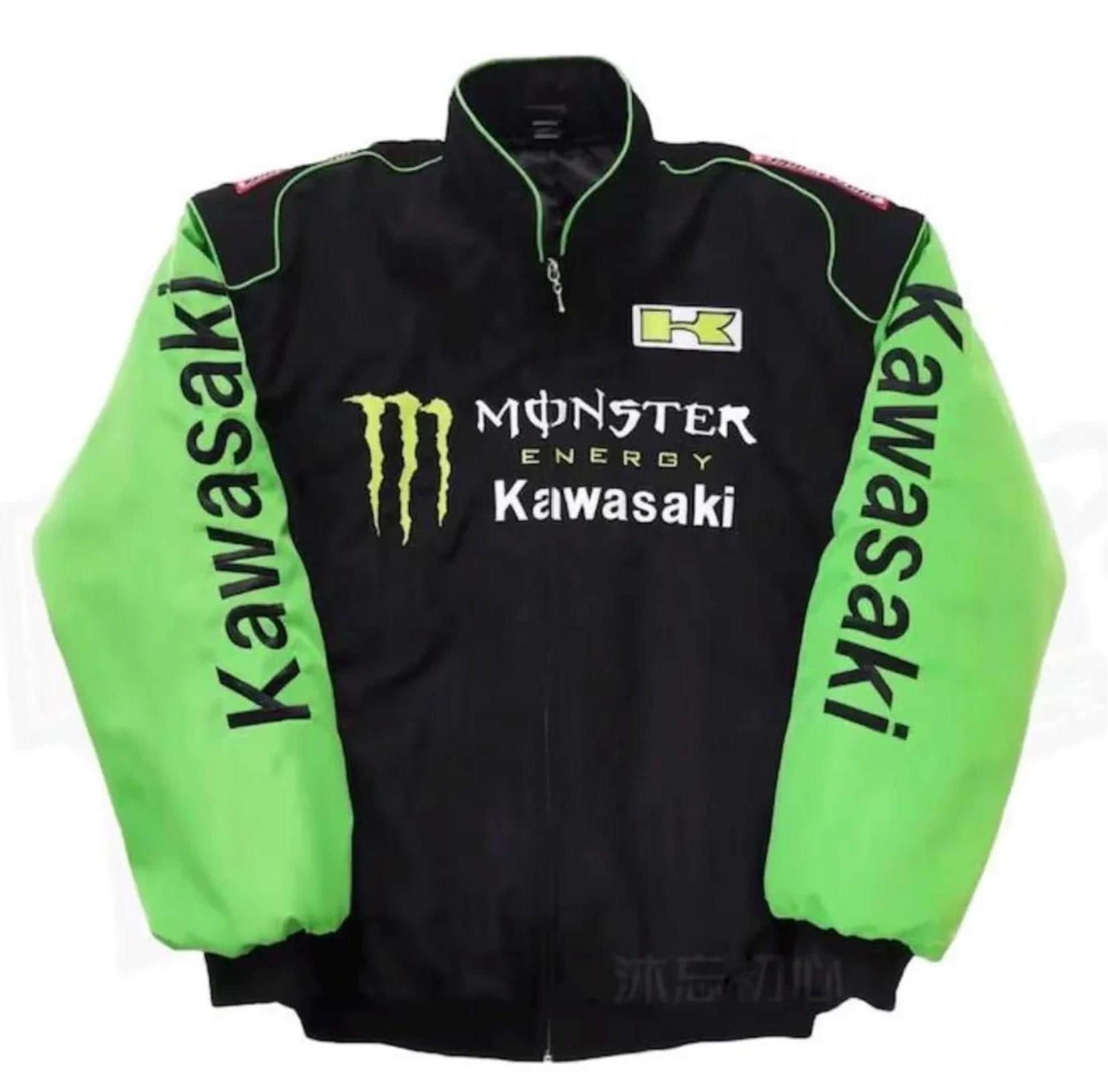 Monster Energy Cosmic X レーシングジャケット　古着 add (C) vintage】“MONSTER ENERGY × Kawasaki” Vintage Loose Racing