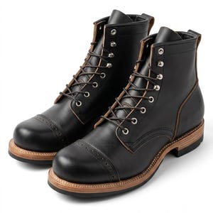 Vintage Cap Toe Boots Men - Etsy