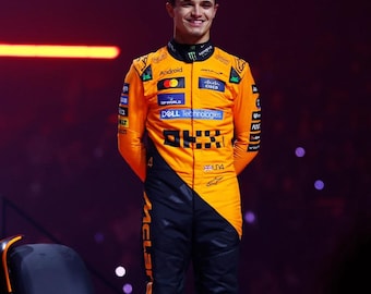 Lando Norris McLaren F1 2024/25 Season Replica - Go Karting Race Suit - Formula 1 Fan Gear - Free (Balaclava) CIK/FIA Level 2 Approved
