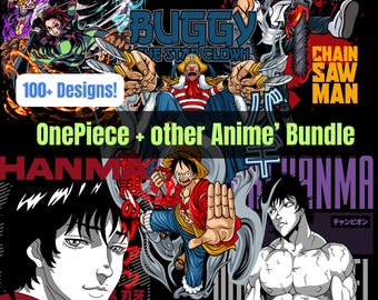 100+ Japanese Anime Designs Bundle | DTF, Sublimation, T-Shirt Printing