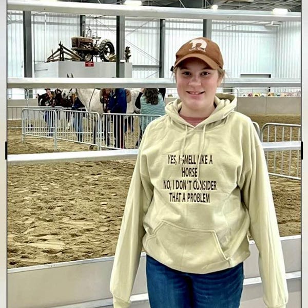 Cheeky Embroidered Hoody for Horse Lover