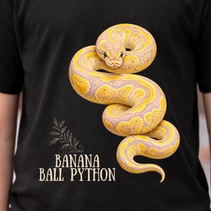 Banana Ball Python Youth T-Shirt, Kids Snake Shirt, Reptile Lover Gift, Ball Python Tee, Cute Pet Snake Shirt