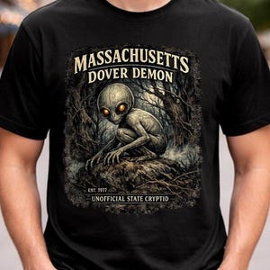 Massachusetts Dover Demon Shirt – Premium Vintage Folklore Cryptid Tee – Unofficial State Cryptid Series