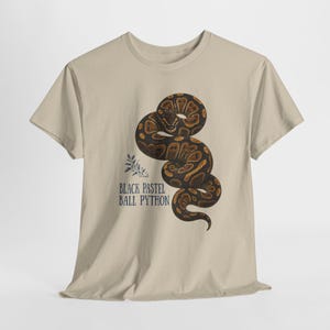 Ball Python Morph Shirt, Cinnamon GHI Black Pastel Super Black Pastel Axanthic Ball Python Tee, Snake Keeper Gift image 8