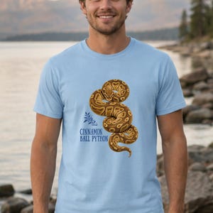 Ball Python Morph Shirt, Cinnamon GHI Black Pastel Super Black Pastel Axanthic Ball Python Tee, Snake Keeper Gift image 4