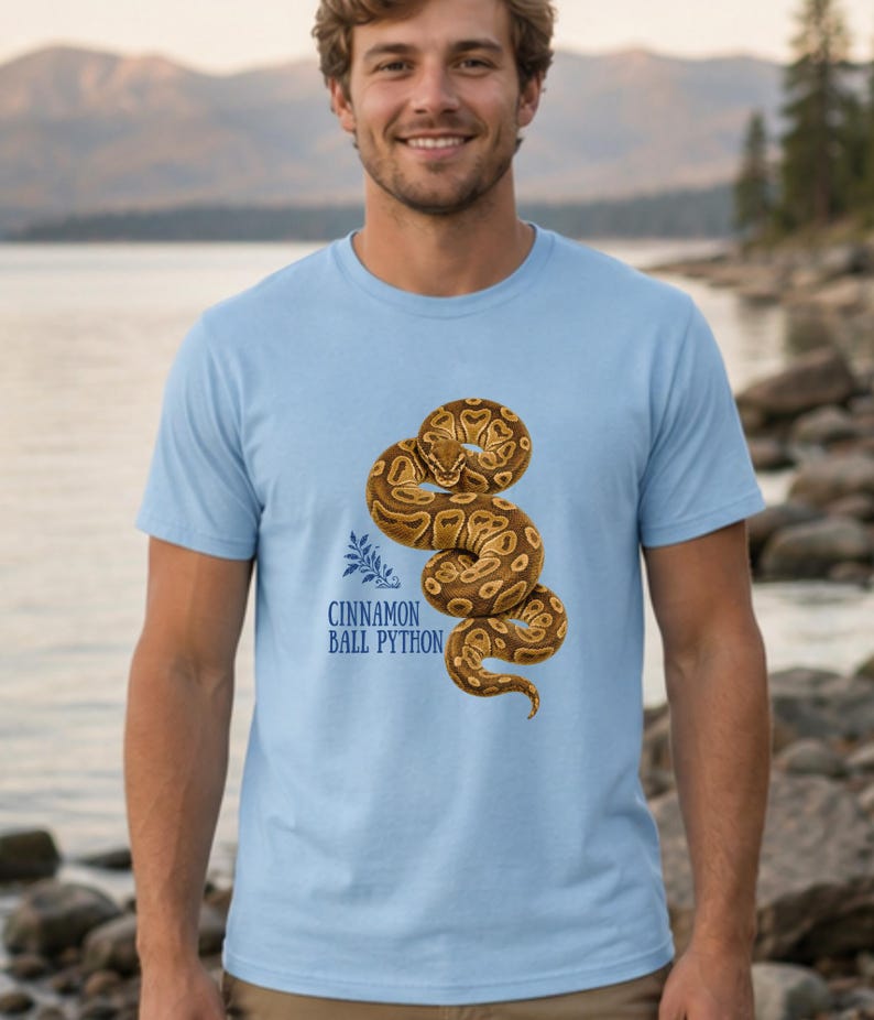 Ball Python Morph Shirt, Cinnamon GHI Black Pastel Super Black Pastel Axanthic Ball Python Tee, Snake Keeper Gift image 4