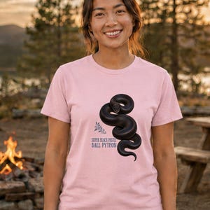 Ball Python Morph Shirt, Cinnamon GHI Black Pastel Super Black Pastel Axanthic Ball Python Tee, Snake Keeper Gift image 3
