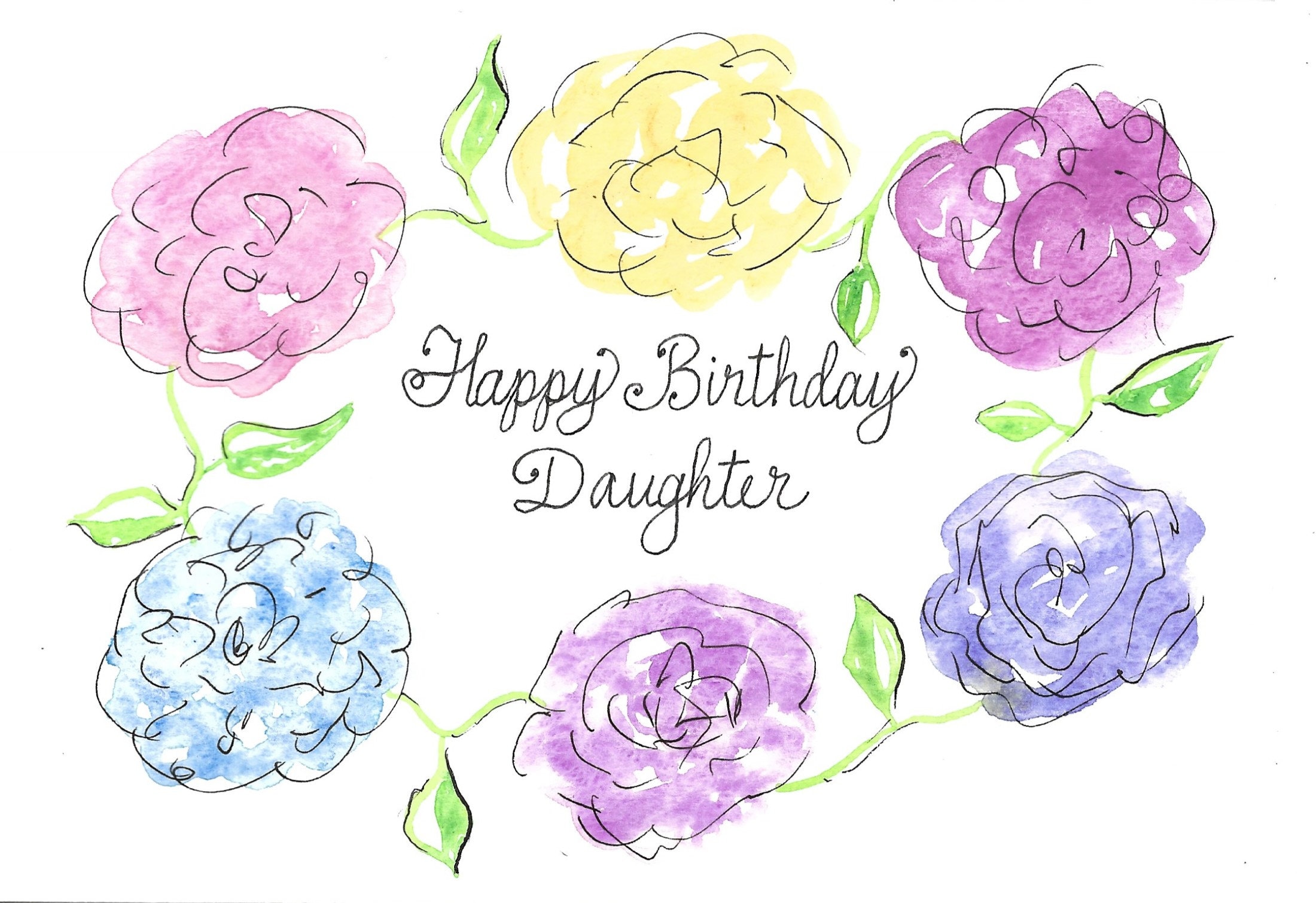 Daughter Birthday Card PERSONALIZED for FREE With - Etsy