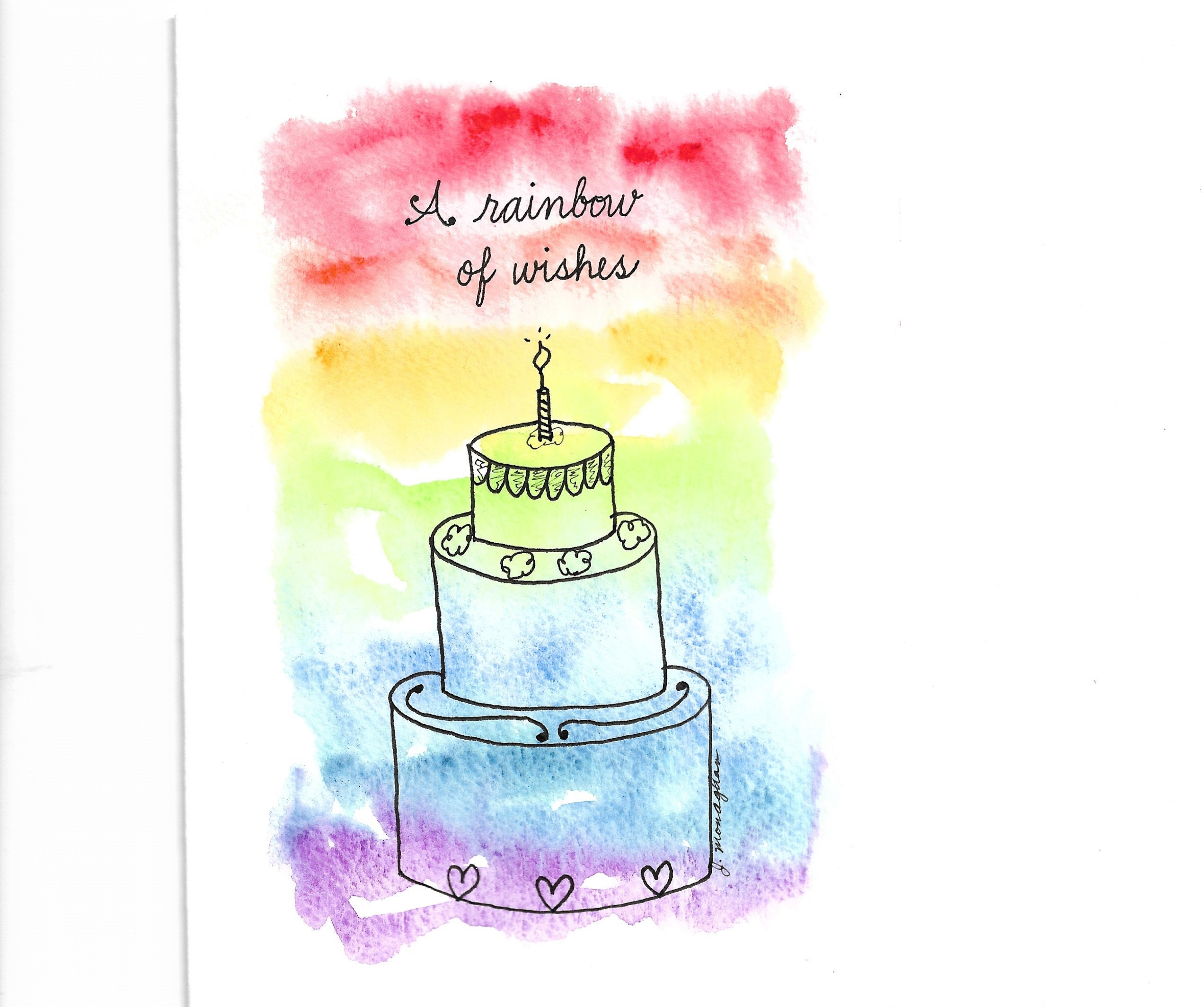 Rainbow Birthday Card Personalized For Free With Name And Etsy Rainbow Birthday Card Personalized For Free With Name And Etsy