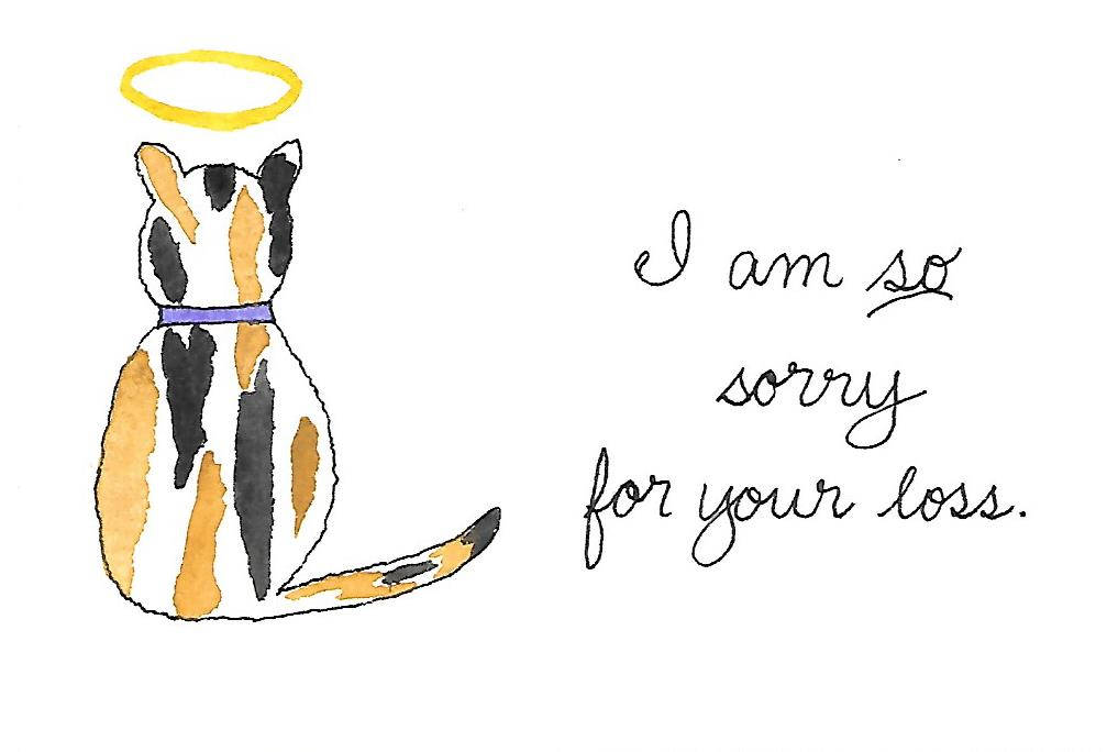 Cat Sympathy Card PERSONALIZED for FREE With Cat's Name | Etsy