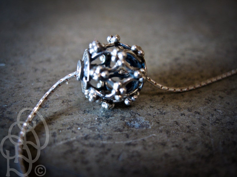 Sterling Ornamental Ball Necklace image 5