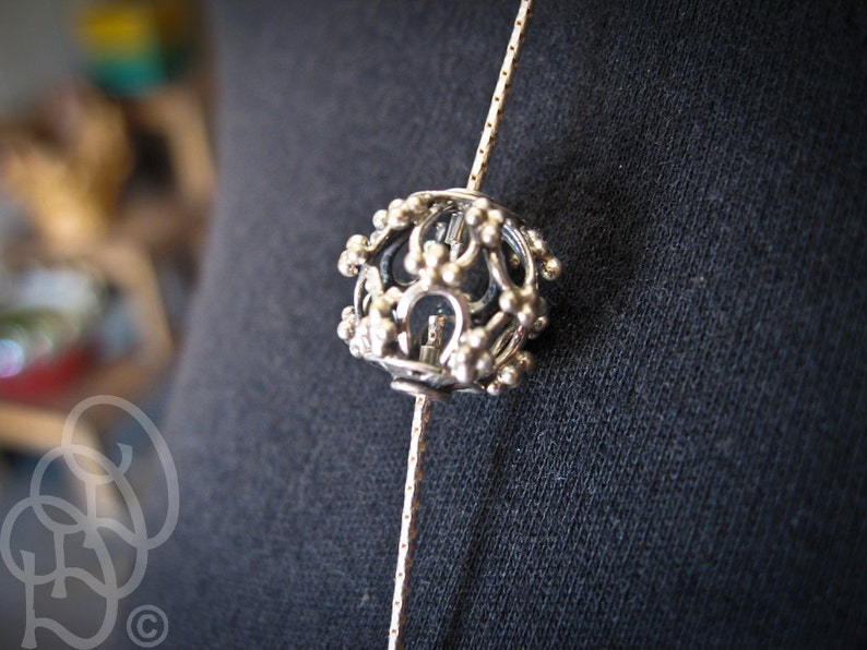 Sterling Ornamental Ball Necklace image 3