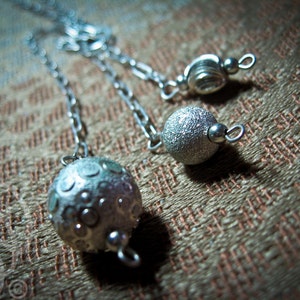 Collier argent boules Disco