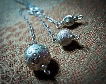 Silver Disco Balls Necklace