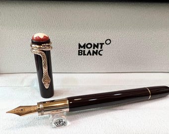 Pluma estilográfica Montblanc Heritage Rouge et Noir Serpent Marble Edición Especial