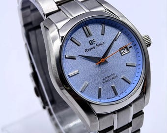 Vintage grand Seiko Automatir Date Indicator Blue Dial Japan Made Men's Wrist Watch Free Shipping