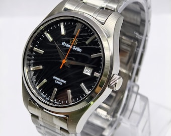 Vintage grand Seiko Automatic Date Indicator Black Dial Japan Made Men's Wrist Watch Free Shipping