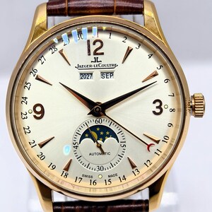 Vintage Jaeger LeCoultre Master Control Silver Dial Automatic Moonphase Men's Wrist Watch Free Shipping