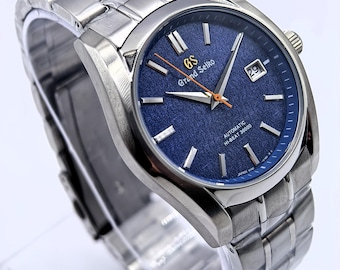 Vintage grand Seiko Automatir Date Indicator Blue Dial Japan Made Men's Wrist Watch Free Shipping