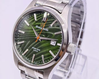 Vintage grand Seiko Automatic Date Indicator Green Dial Japan Made Men's Wrist Watch Free Shipping