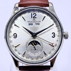 Vintage Jaeger LeCoultre Master Control Silver Dial Automatic Moonphase Men's Wrist Watch Free Shipping