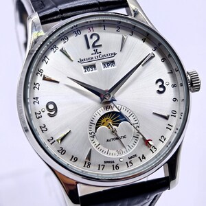 Vintage Jaeger LeCoultre Master Control Silver Dial Automatic Moonphase Men's Wrist Watch Free Shipping