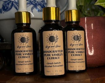 Handgefertigter reiner Vanille-Extrakt | Bio | Alkoholextrahiert