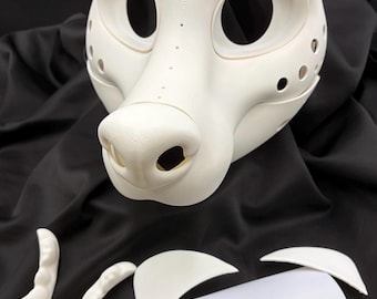 Canine Fursuit Head Base | 3D Printed Furry Cosplay Mask