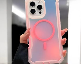 MagSafe Laser Armor Case – Dual Layer Shockproof Protection