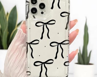 Bow iPhone Case – Clear Shockproof Silicone Phone Cover