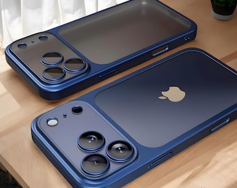 Mattransparant iPhone-hoesje: schokbestendige harde pc-cover met lensbescherming