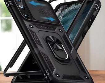 Heavy Duty 360 Kickstand Case for Samsung Galaxy – Shockproof Armor Cover with Camera Protection