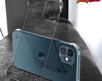 Transparent Borderless Ultra Thin Phone Case Anti-Drop Hard PC Protective Cover