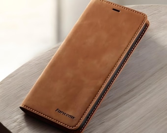Thin Suede Leather Flip Wallet Case