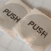 Push Pull Decal - Circle - White Background With Black Text - Etsy