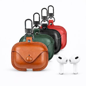 Hochwertige Schutzhülle aus echtem Leder, speziell für Apple AirPods Pro 2