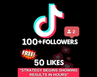 TikTok 100+ / 100% sicuro e permanente / Consegna rapida / Migliora il tuo profilo TikTok all&#39;istante