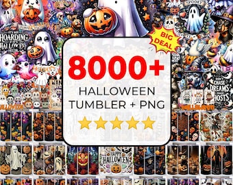 8000+ Halloween Tumbler Wrap Bundle, 20oz Skinny Halloween, Horror Movies Png, Halloween Sublimation Png, Horror Tumbler, Sublimation Design